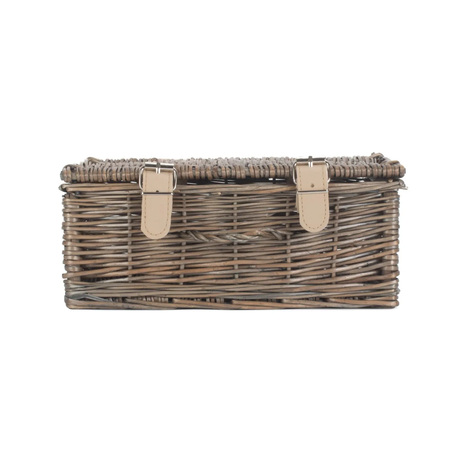 10 Inch Antique Wash Willow Handled Hamper