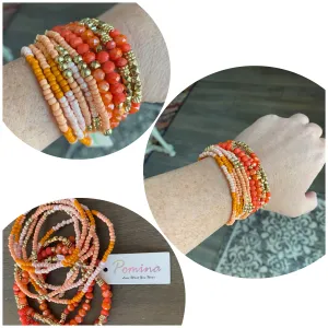 10 tiny bracelets in metals & glass seed beads