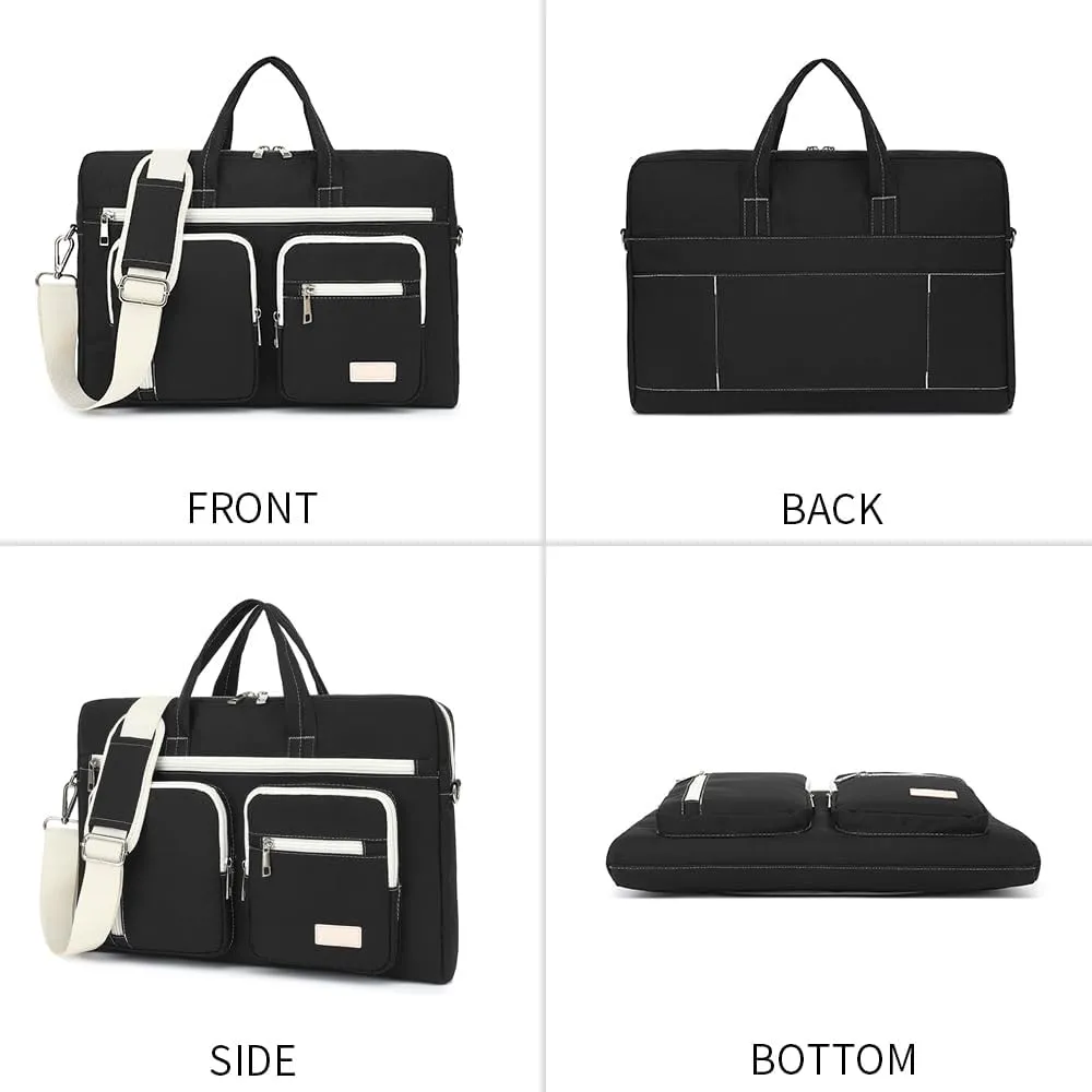 15-15.6 inch Laptop Shoulder Bag, for MacBook Pro 16, Hp Lenovo Dell 14 inch Waterproof Messenger Bag Case Sleeve (black)