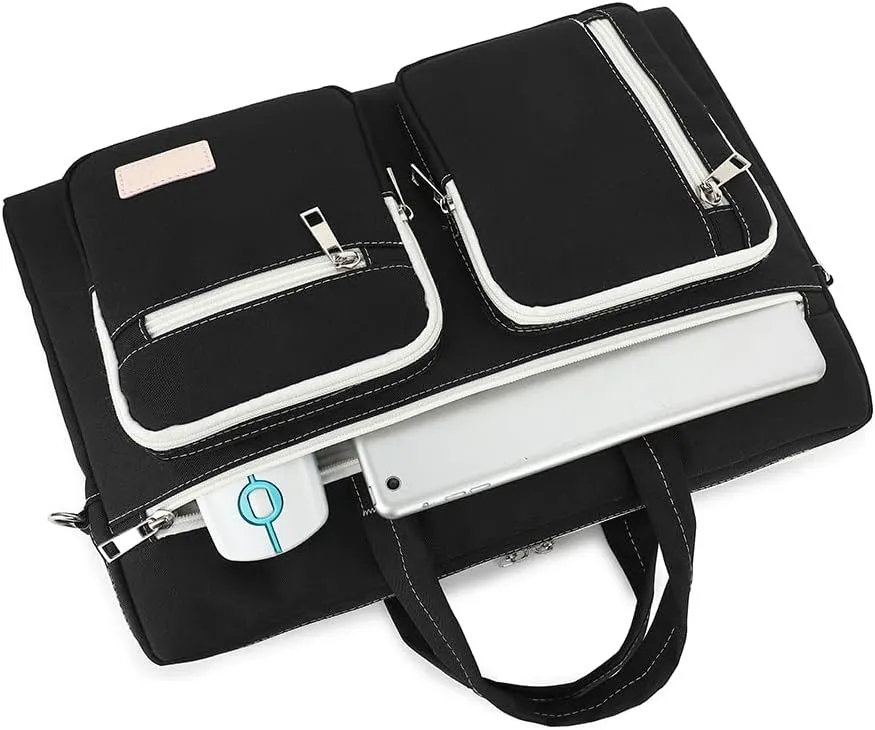 15-15.6 inch Laptop Shoulder Bag, for MacBook Pro 16, Hp Lenovo Dell 14 inch Waterproof Messenger Bag Case Sleeve (black)