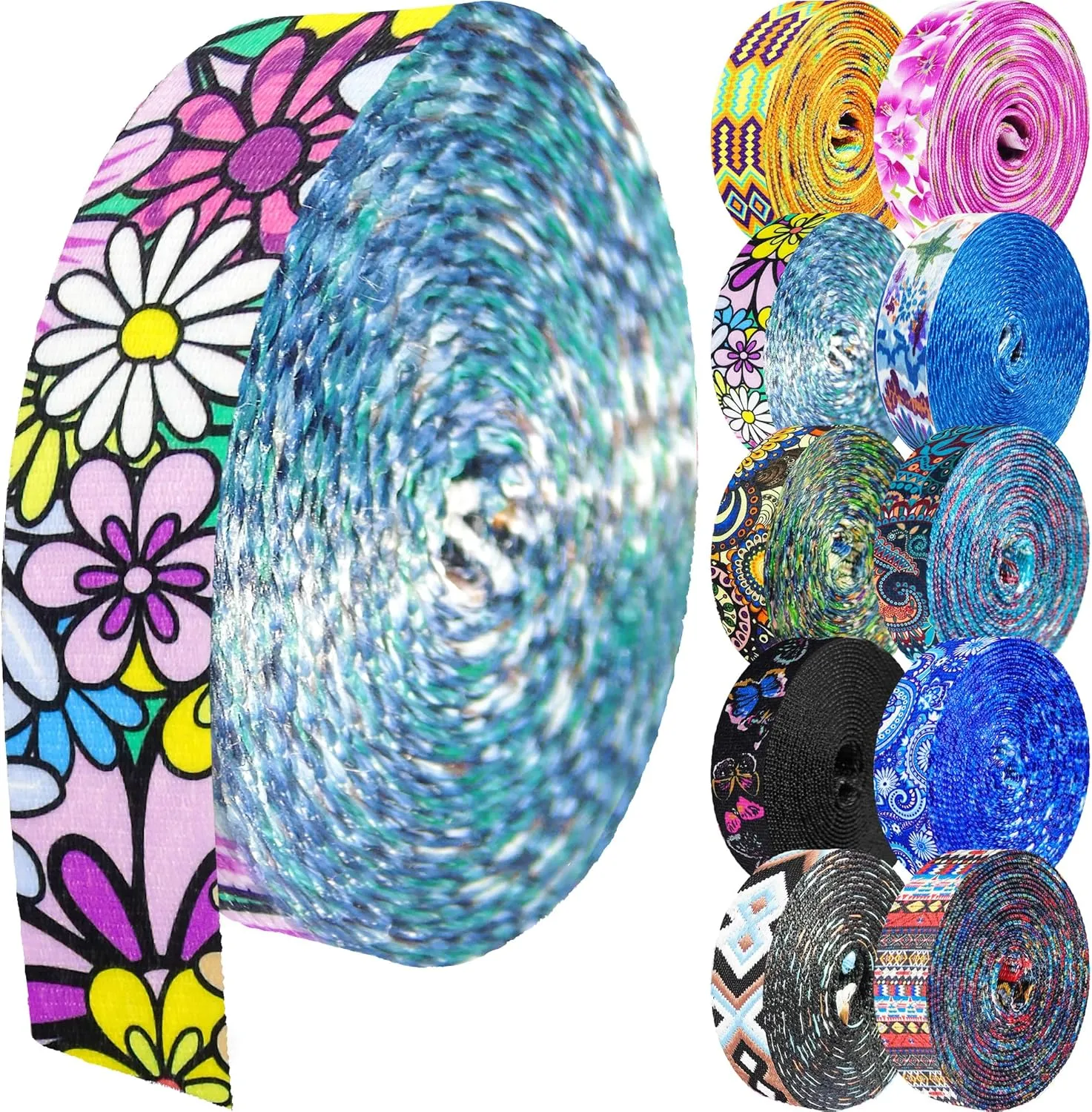 1.5 inch Patterned Nylon Webbing Belt Webbing Straps Purse Straps Backpack Straps Nylon Belt for Seatbelt, Bags, Backpacks, Luggage