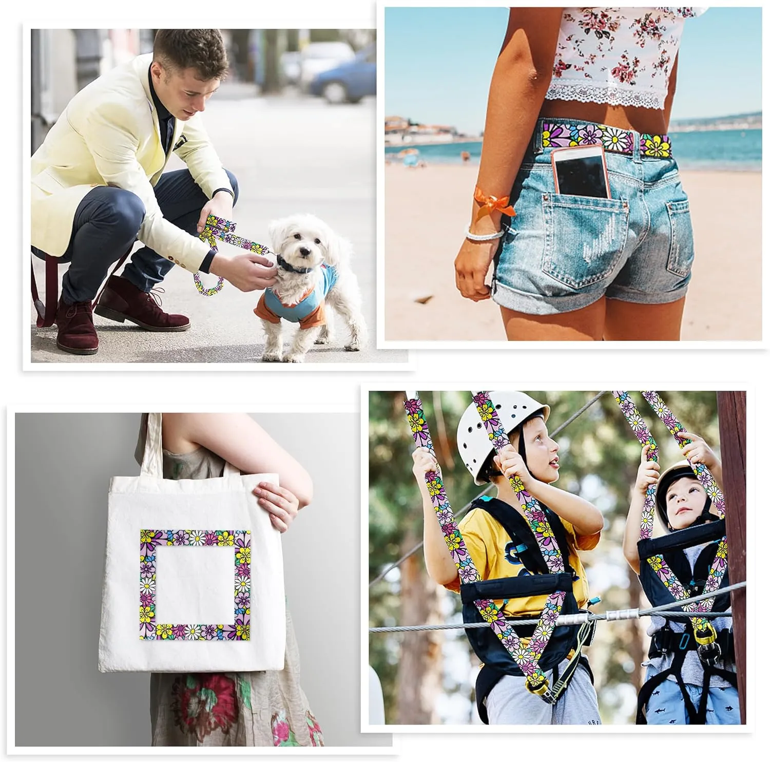 1.5 inch Patterned Nylon Webbing Belt Webbing Straps Purse Straps Backpack Straps Nylon Belt for Seatbelt, Bags, Backpacks, Luggage