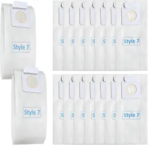 16 Pack Style 7 Replacement Vacuum Bags Fit for Bissell PowerForce Bagged Uprights Vacuums 3522 3545 3550 3554 Series, Replace Part # 32120