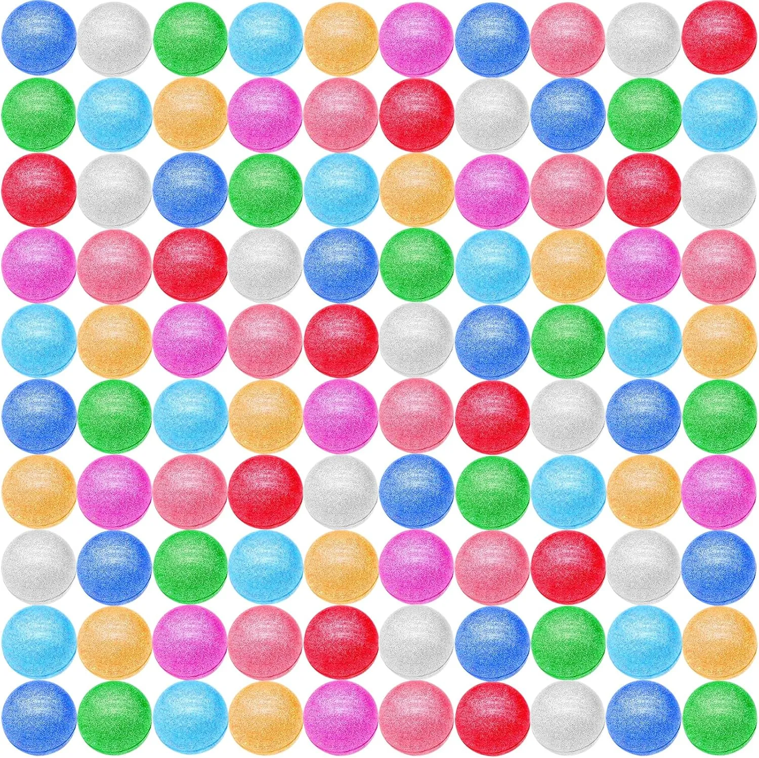 160 Pcs Glitter Bouncy Balls Bulk for Kids, 32mm 8 Colors Rubber Bounce Balls Bulk for Party Favors, Goodie Bag Fillers, Easter Gift Bag Stuffers, Basket Stuffers, Classroom Prizes