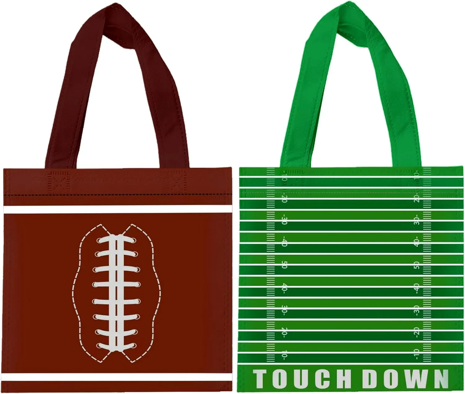 20 Pcs Football Party Favor Bags - Reusable Non-woven Gift Bags for Birthday Party Decorations
