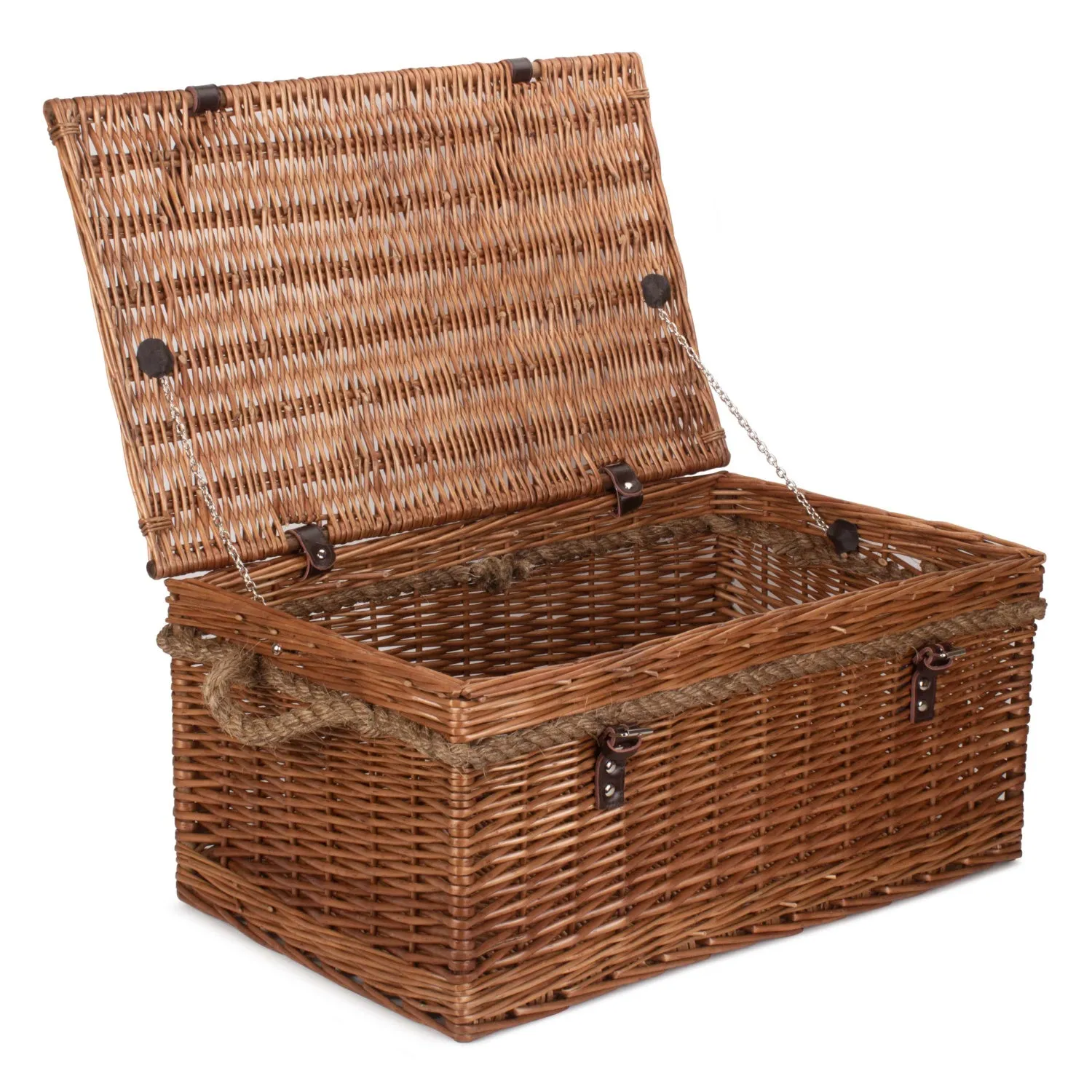 24 Inch Double Steamed Willow Rope Handled Trunk