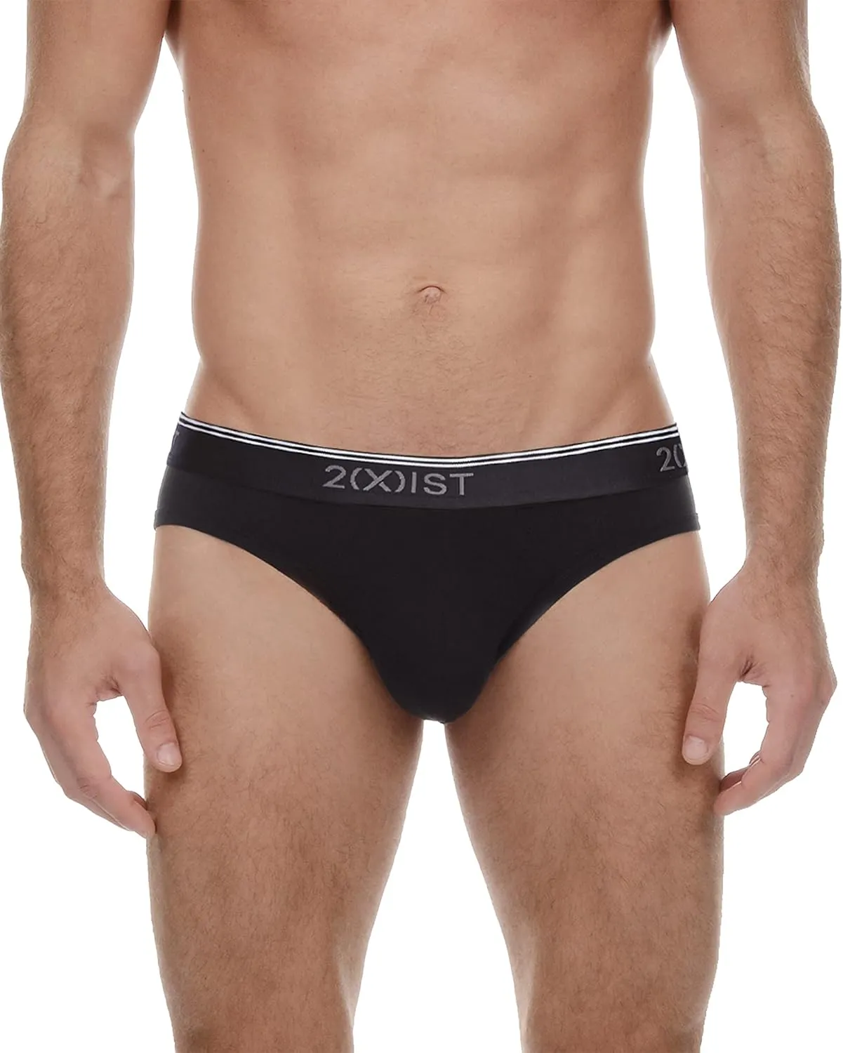 2(X)IST mens Cotton Stretch No Show Brief 3-pack