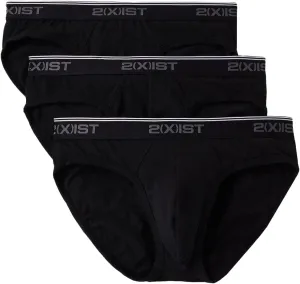 2(X)IST mens Cotton Stretch No Show Brief 3-pack