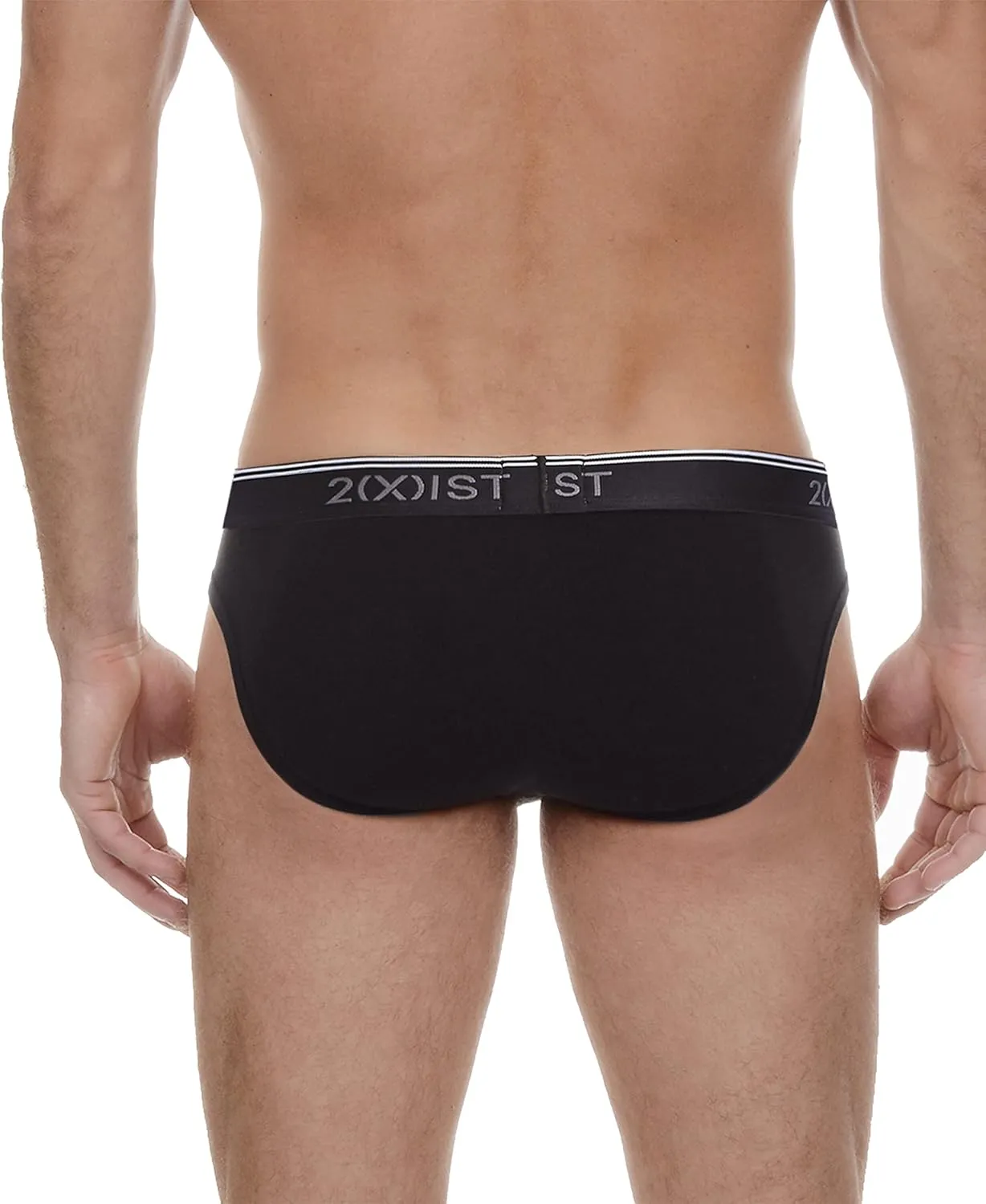 2(X)IST mens Cotton Stretch No Show Brief 3-pack