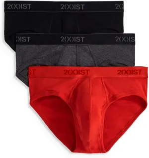 2(X)IST mens Essential Cotton No Show Brief 3-pack