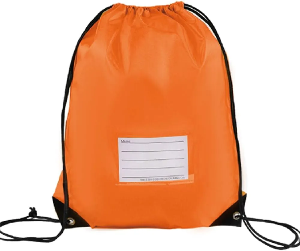30 Pack Drawstring Bags,Bulk Draw String Backpack, DIY Gym Sports Cinch Bag Sackpack for Women Men, Orange