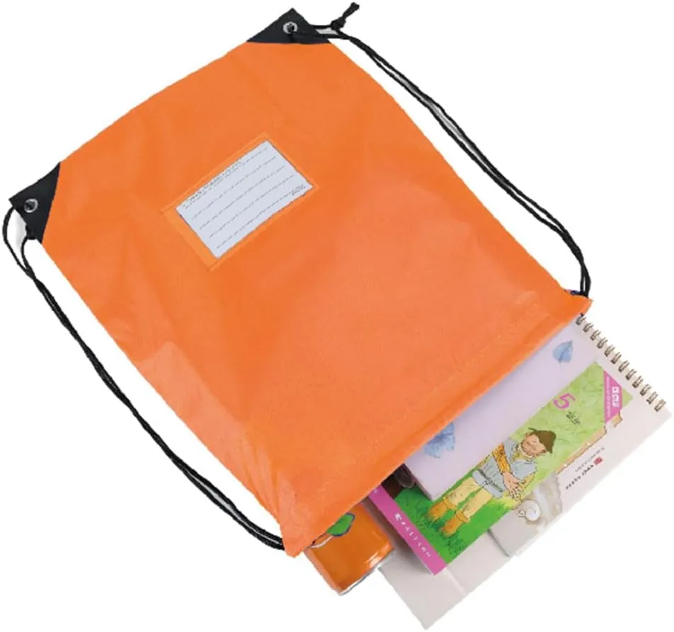 30 Pack Drawstring Bags,Bulk Draw String Backpack, DIY Gym Sports Cinch Bag Sackpack for Women Men, Orange