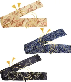 3Pcs Sword Bag 51 Inch(1.3m) Long Sword Cover Carrying Case Synthetic Silk Katana Bag Sword Storage Bag Silk Cloth Sword Case for Sword Storage