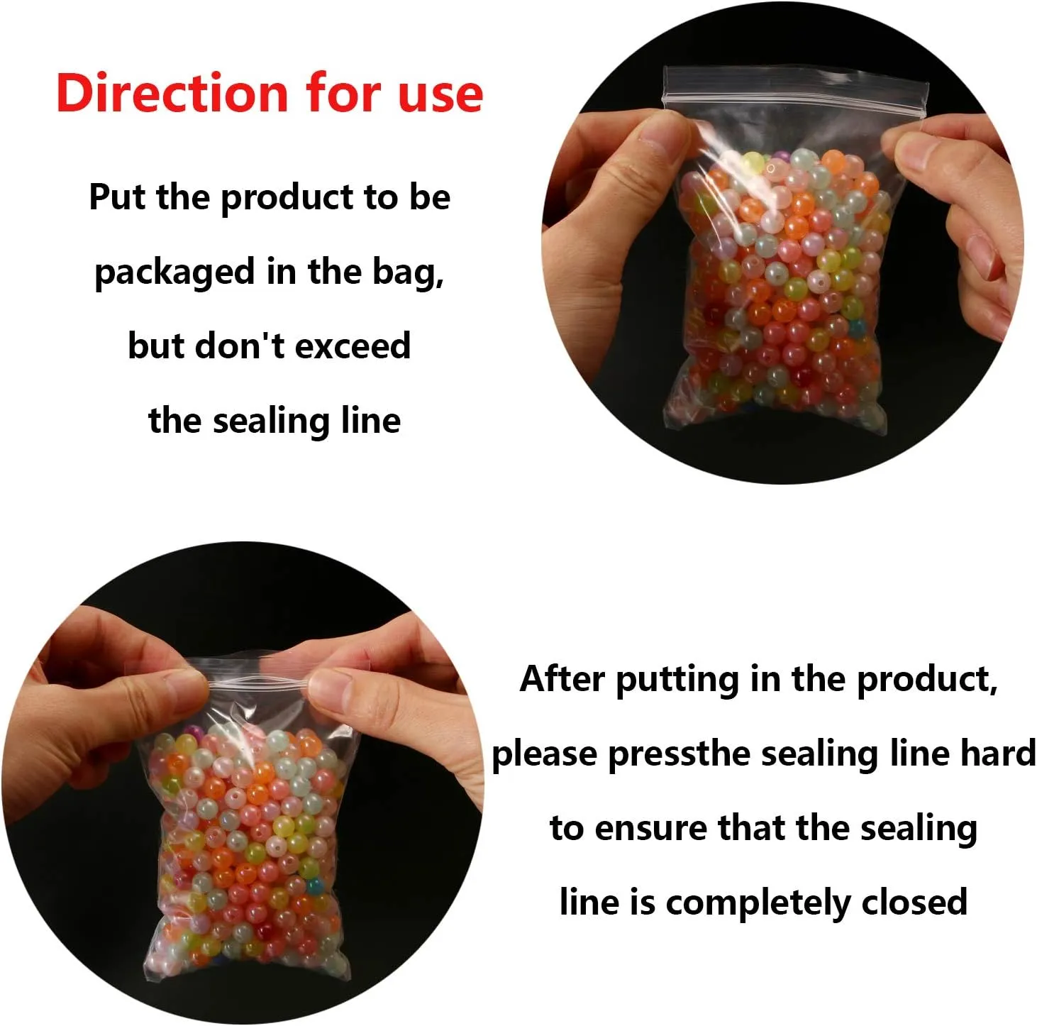 500Pcs Small Plastic Bags 3x3 Inches | Small Zip Bags | Mini Jewelry Bag | Tiny Clear Bag for Jewelry | Little Baggies