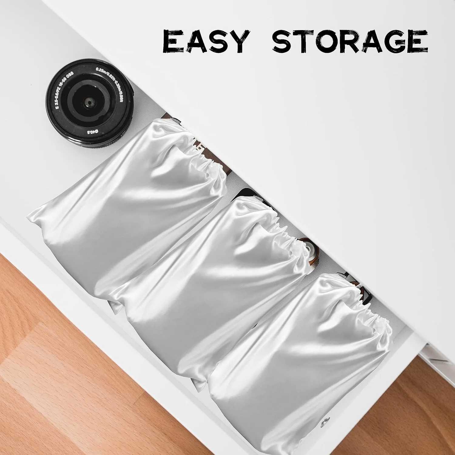 6 Pack Toy Storage Bag Adult Silk Drawstring Storage Bags Toys Organizer Multi Purpose Bags for Woman Man Couples, Game Toy, Travel, Camping, Cosmetic