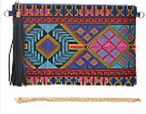 Abstract Aztec Clutch