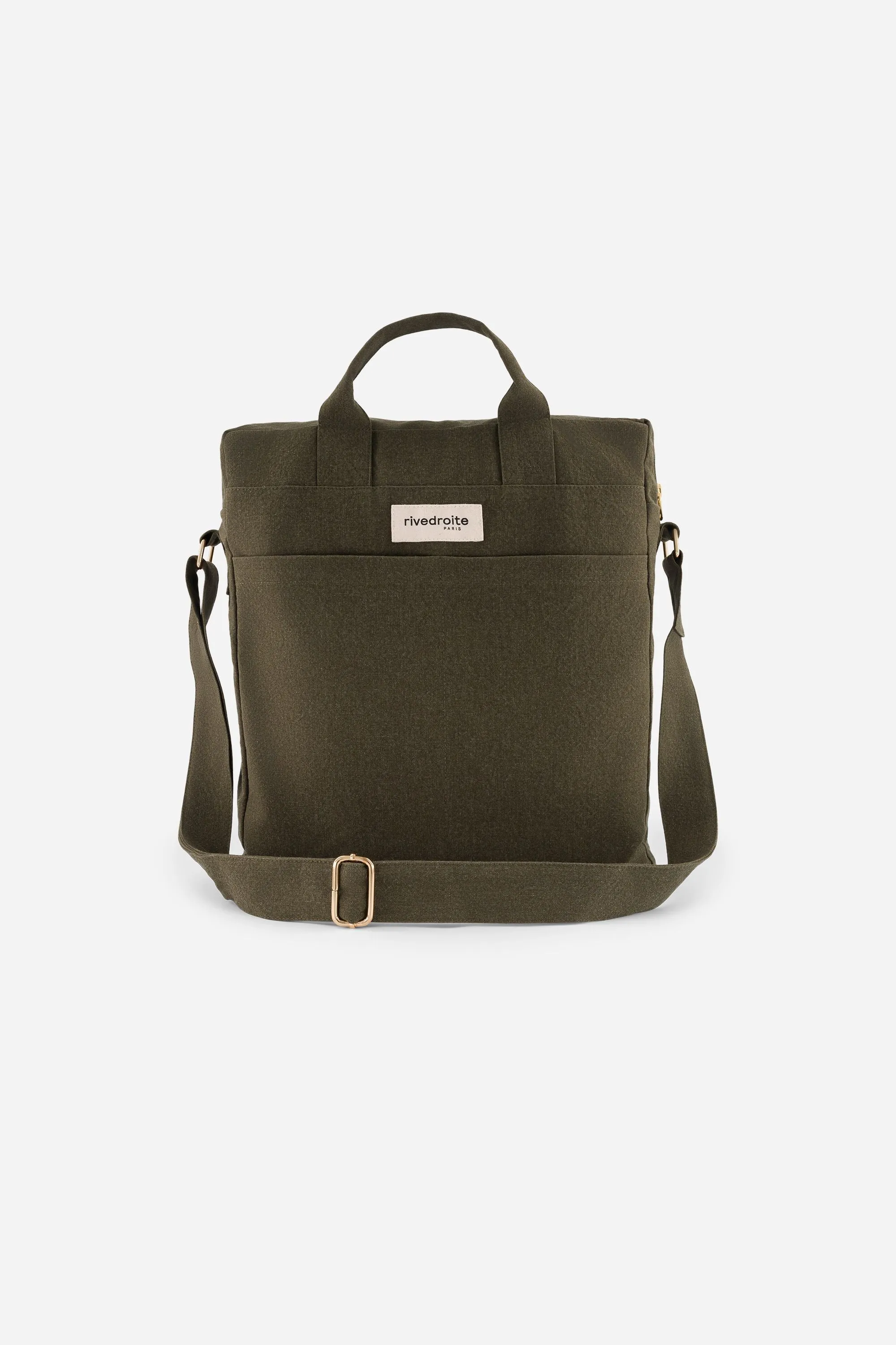 Achille the new city bag - Recycled cotton Military Green