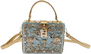 Acrylic Purse Clutch Bags Perspex Carved Bag Evening Handbags for Women Crystal Crossbody Shoulder Purse Wedding