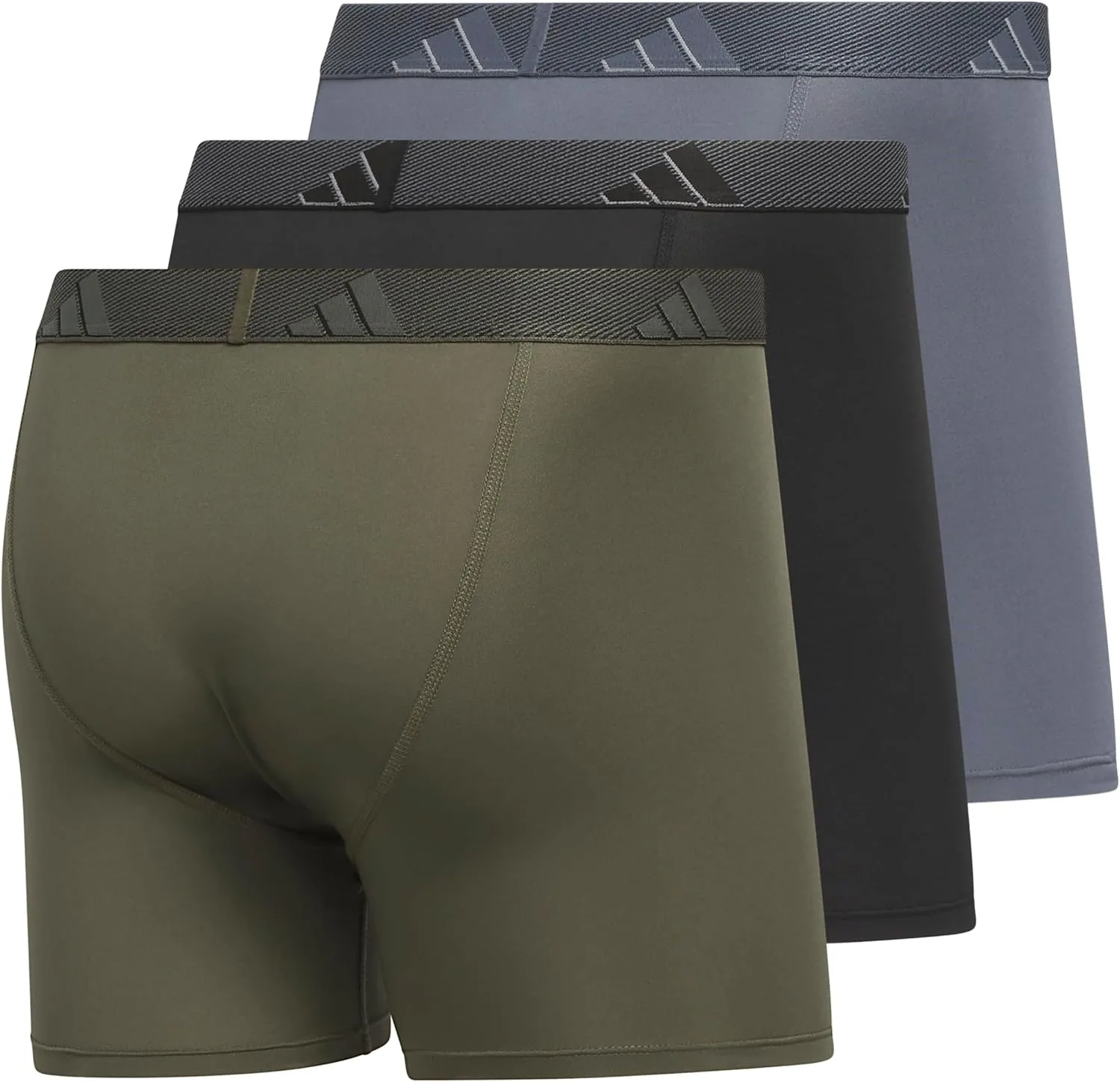 adidas Men's Stretch Cotton Boxer Brief Underwear (3-Pack) -2020