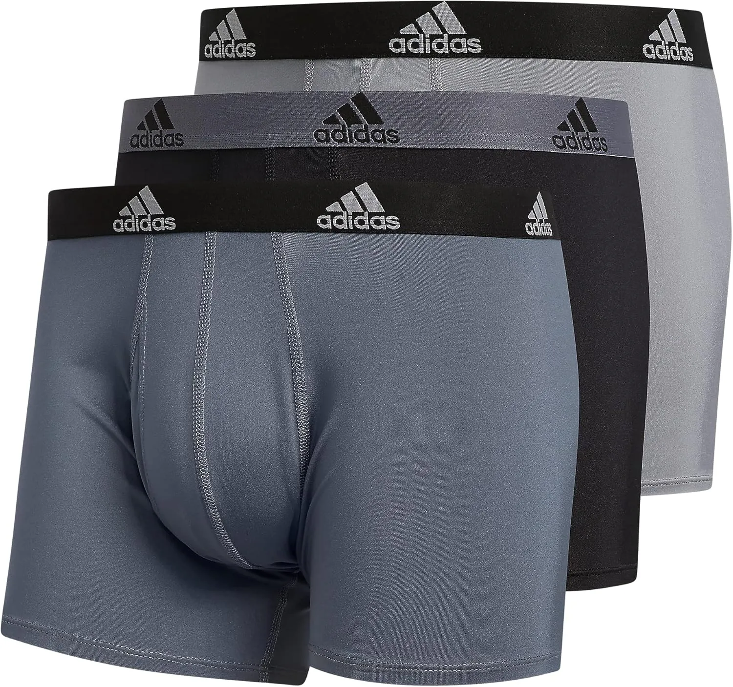 adidas Men's Stretch Cotton Boxer Brief Underwear (3-Pack) -2020