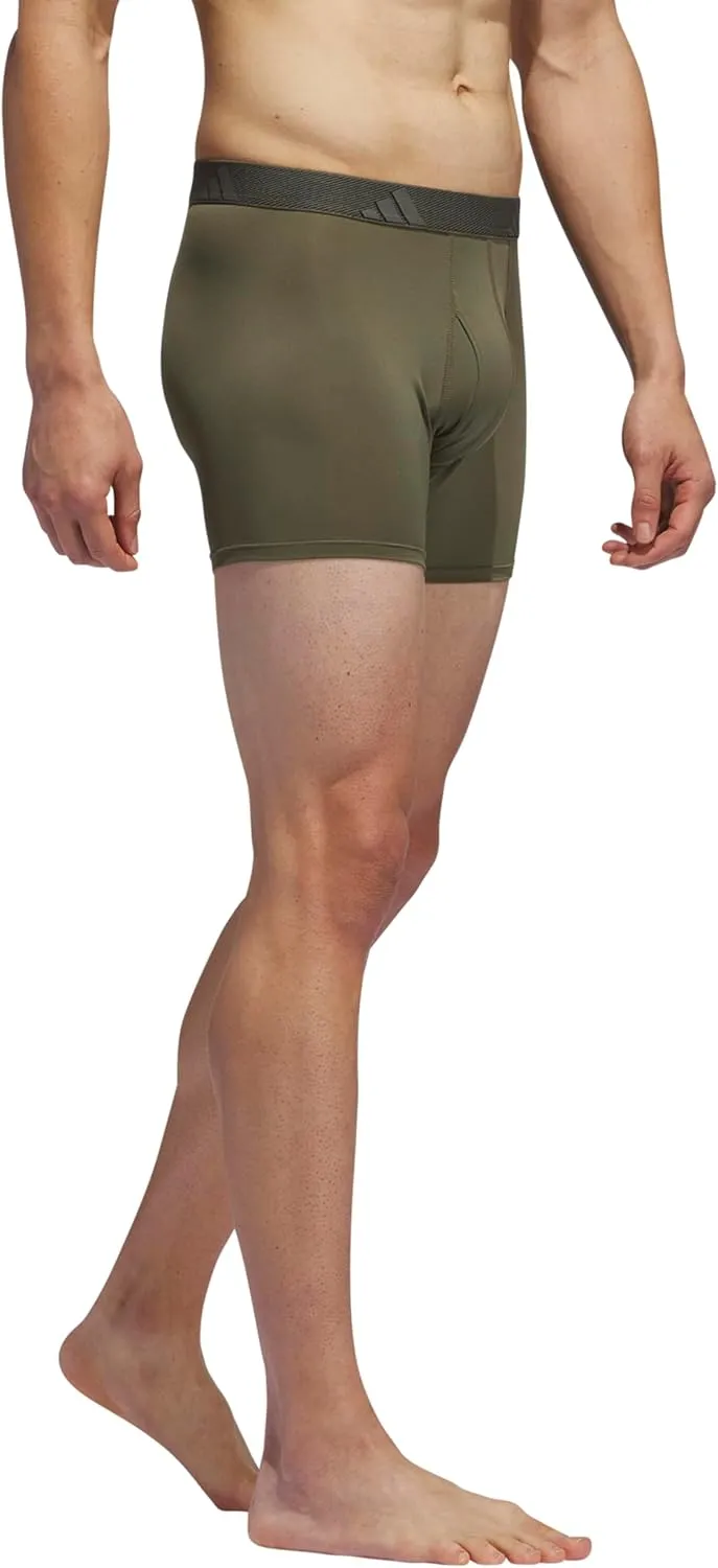 adidas Men's Stretch Cotton Boxer Brief Underwear (3-Pack) -2020