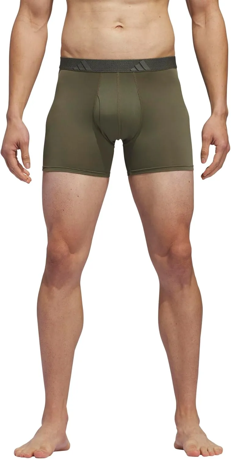 adidas Men's Stretch Cotton Boxer Brief Underwear (3-Pack) -2020