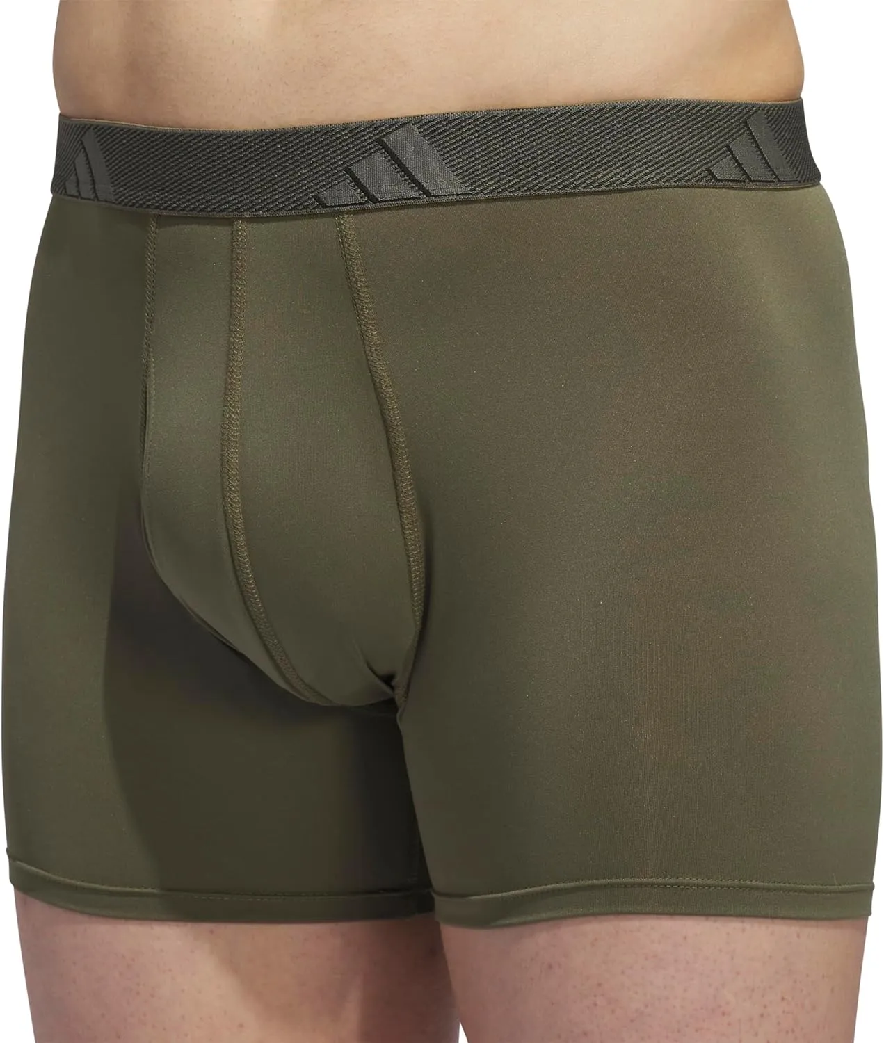 adidas Men's Stretch Cotton Boxer Brief Underwear (3-Pack) -2020