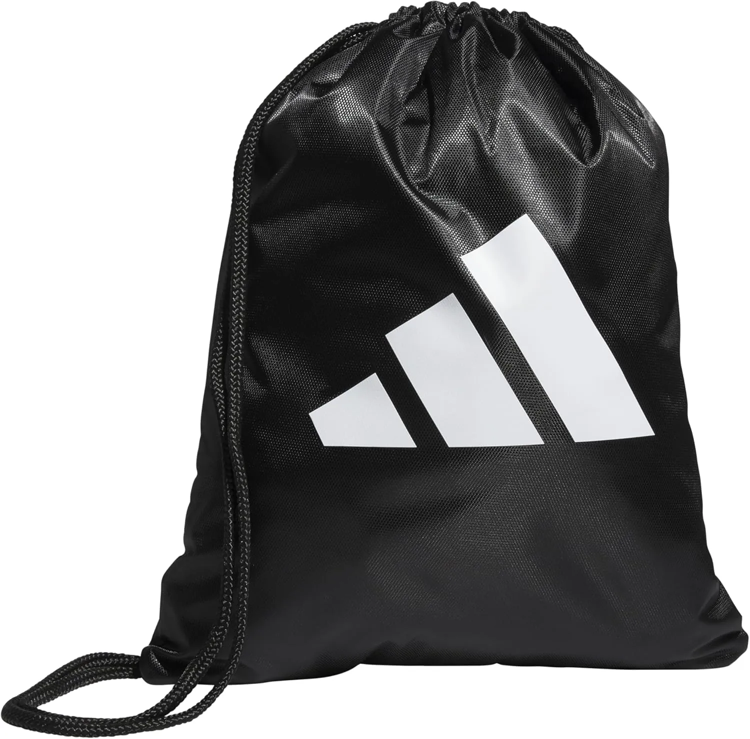 adidas Tournament 3.0 Sackpack Drawstring Bag Lightweight Backpack, Black/White/3, One Size