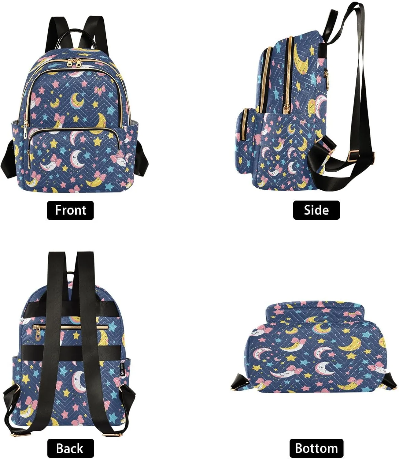 ALAZA A Kawaii Sailor Moon Small Backpack Purse for Women Travel Bag Lightweight Shoulder Bag Fashion Daypack