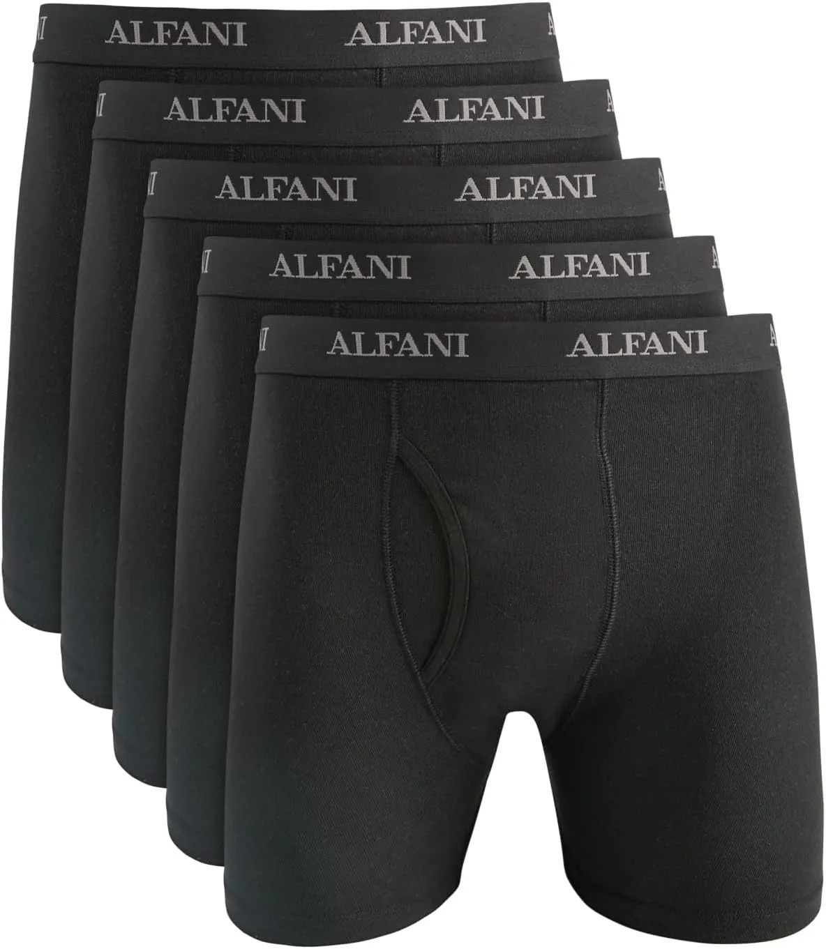 Alfani Mens 5 Pack Boxer Briefs Black S