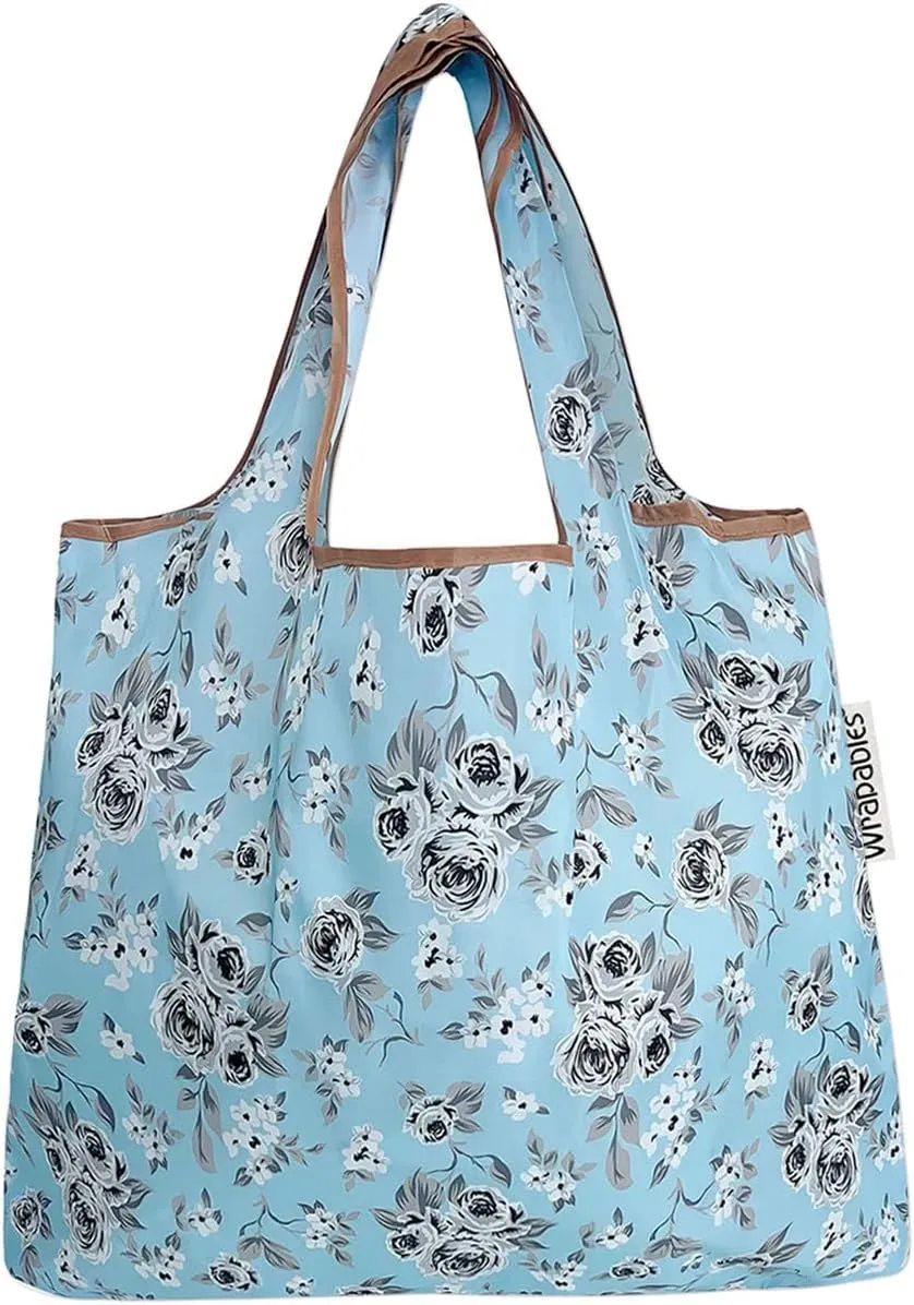 allydrew Foldable Tote Nylon Reusable Grocery Bag (Set of 2)