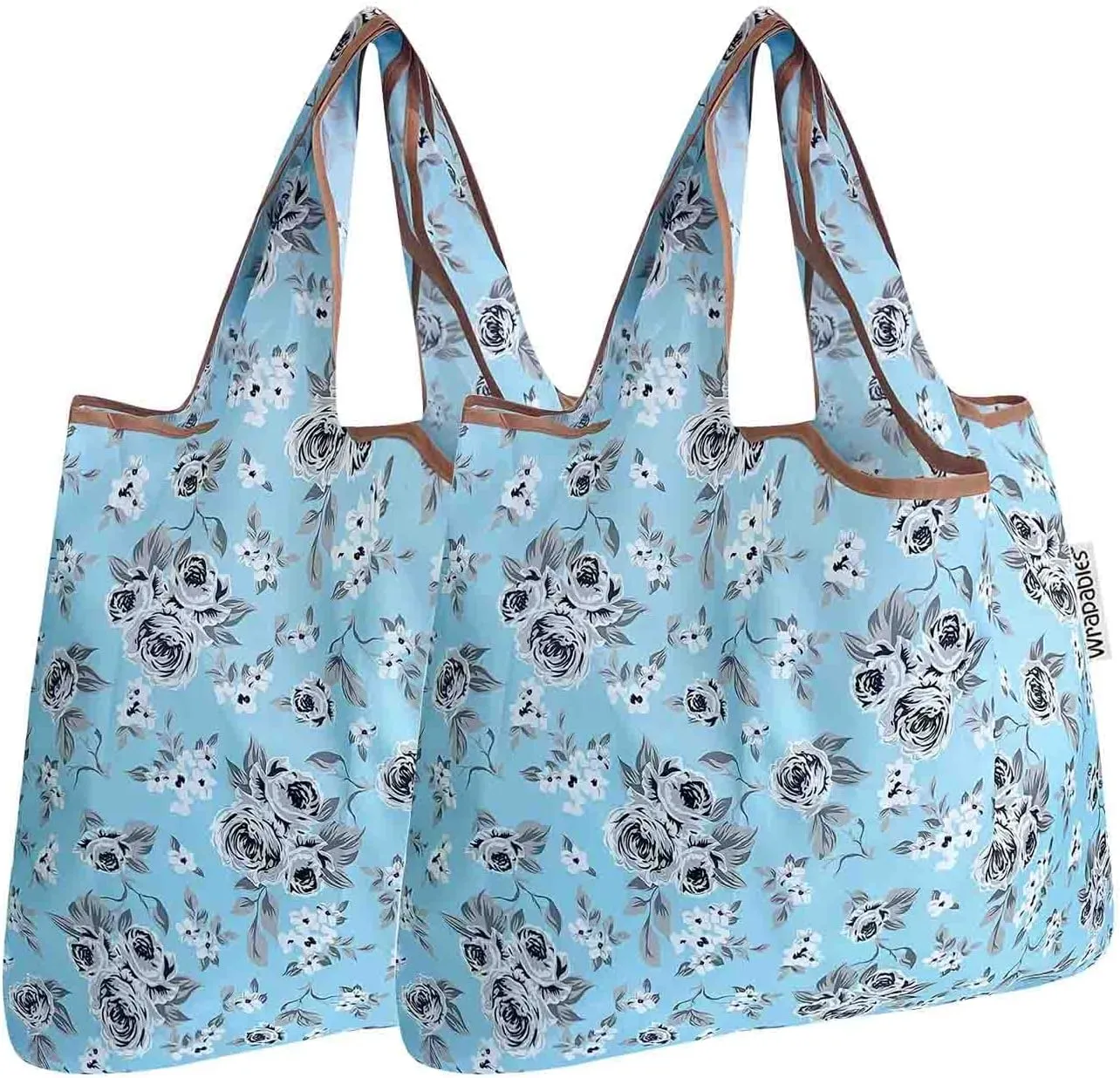 allydrew Foldable Tote Nylon Reusable Grocery Bag (Set of 2)