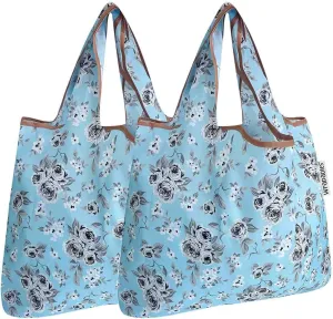 allydrew Foldable Tote Nylon Reusable Grocery Bag (Set of 2)