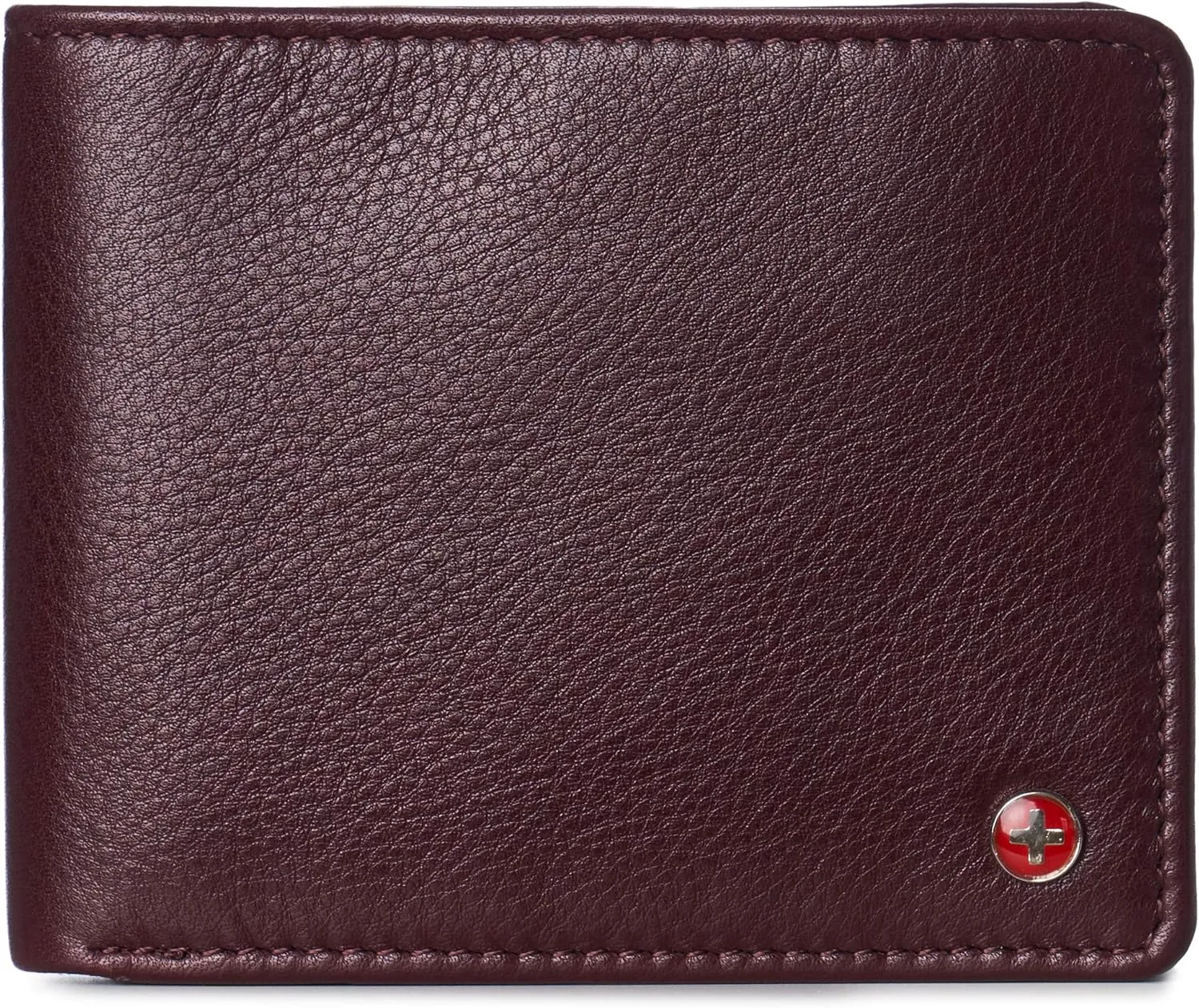 Alpine Swiss Mens Nolan Bifold Commuter Wallet Cowhide Leather RFID Safe Comes in a Gift Box