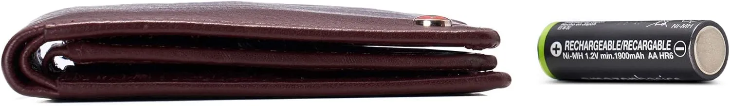 Alpine Swiss Mens Nolan Bifold Commuter Wallet Cowhide Leather RFID Safe Comes in a Gift Box