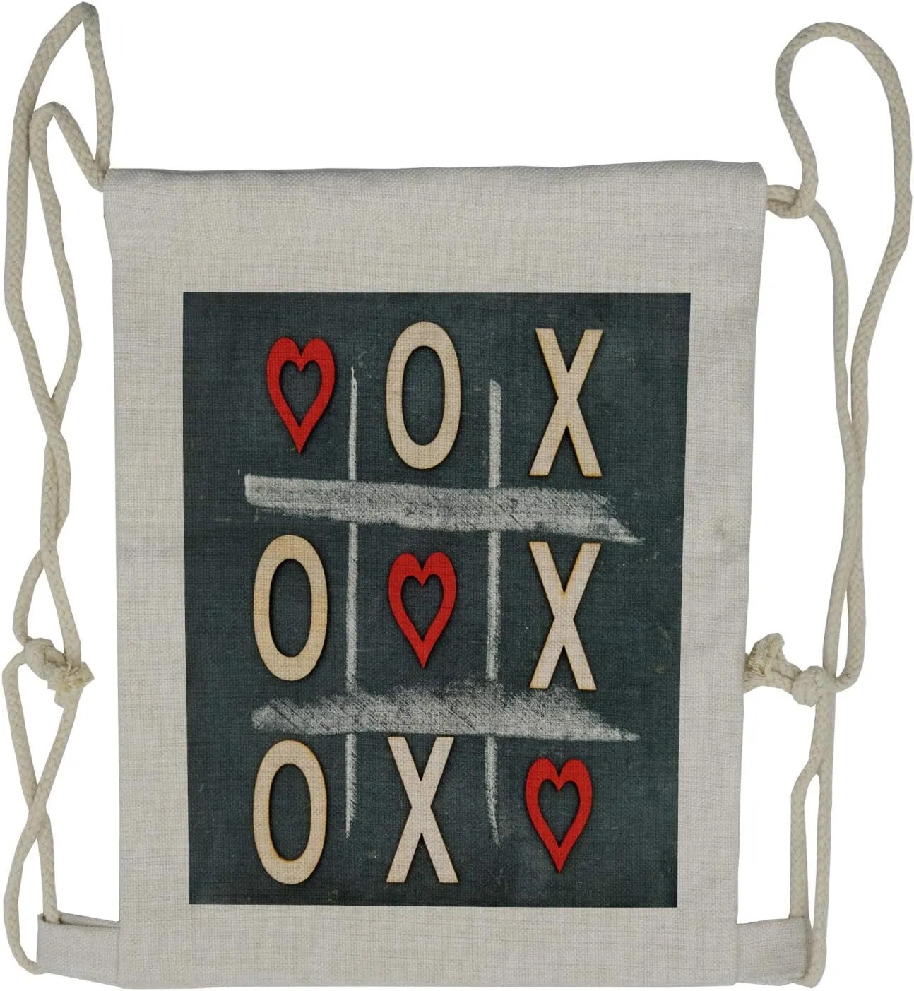 Ambesonne Xo Drawstring Backpack, Vintage Style Chalk Written, Sackpack Bag