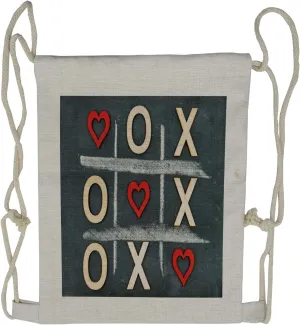 Ambesonne Xo Drawstring Backpack, Vintage Style Chalk Written, Sackpack Bag