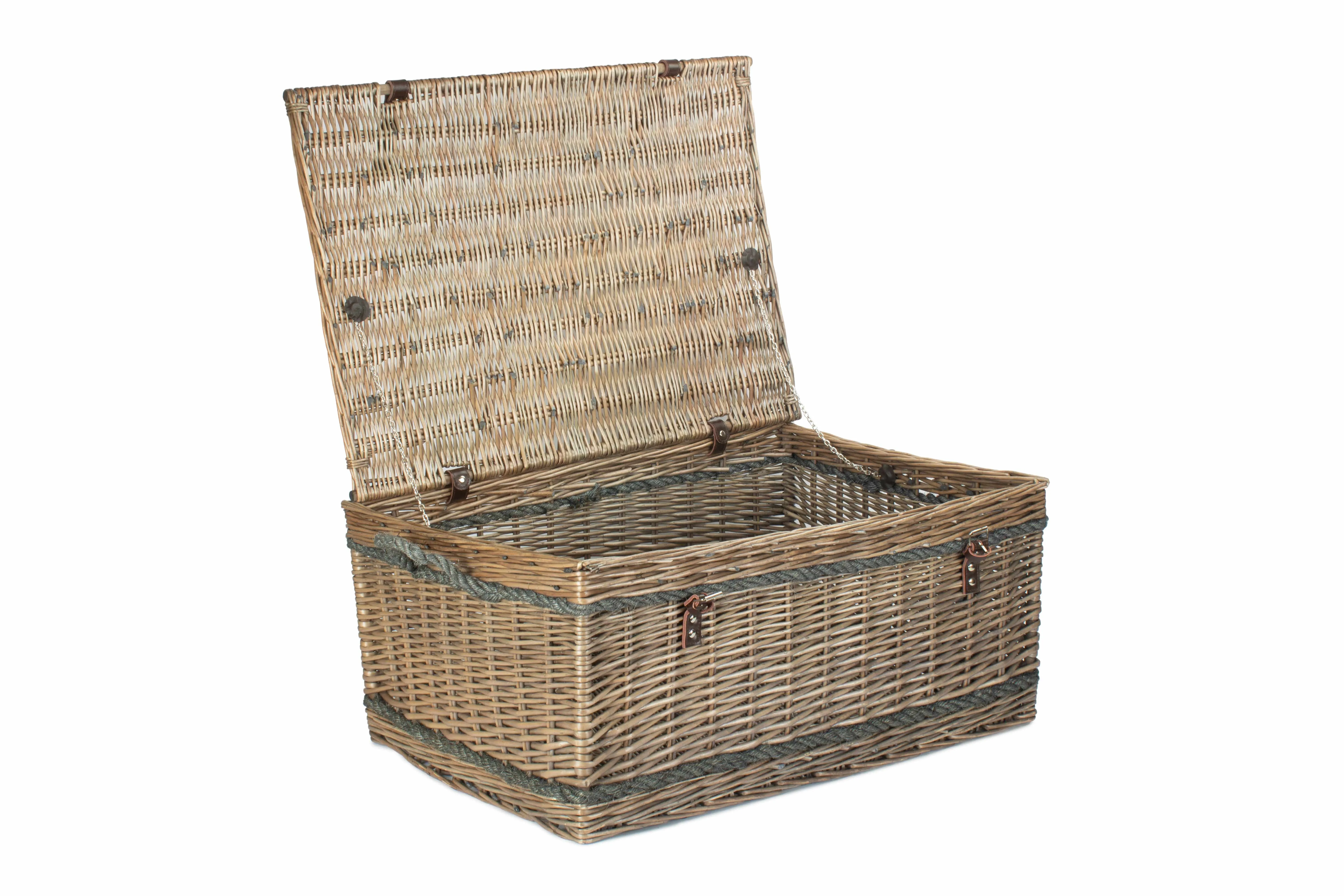 Antique Wash Rope Handled Trunk