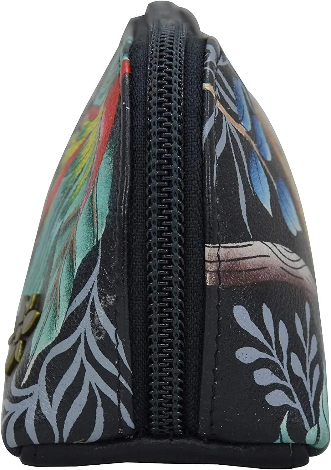 Anuschka Women's Hand-Painted Genuine Leather Medium Zip-Around Eyeglasses & Cosmetic Pouch