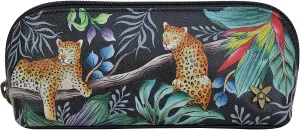 Anuschka Women's Hand-Painted Genuine Leather Medium Zip-Around Eyeglasses & Cosmetic Pouch