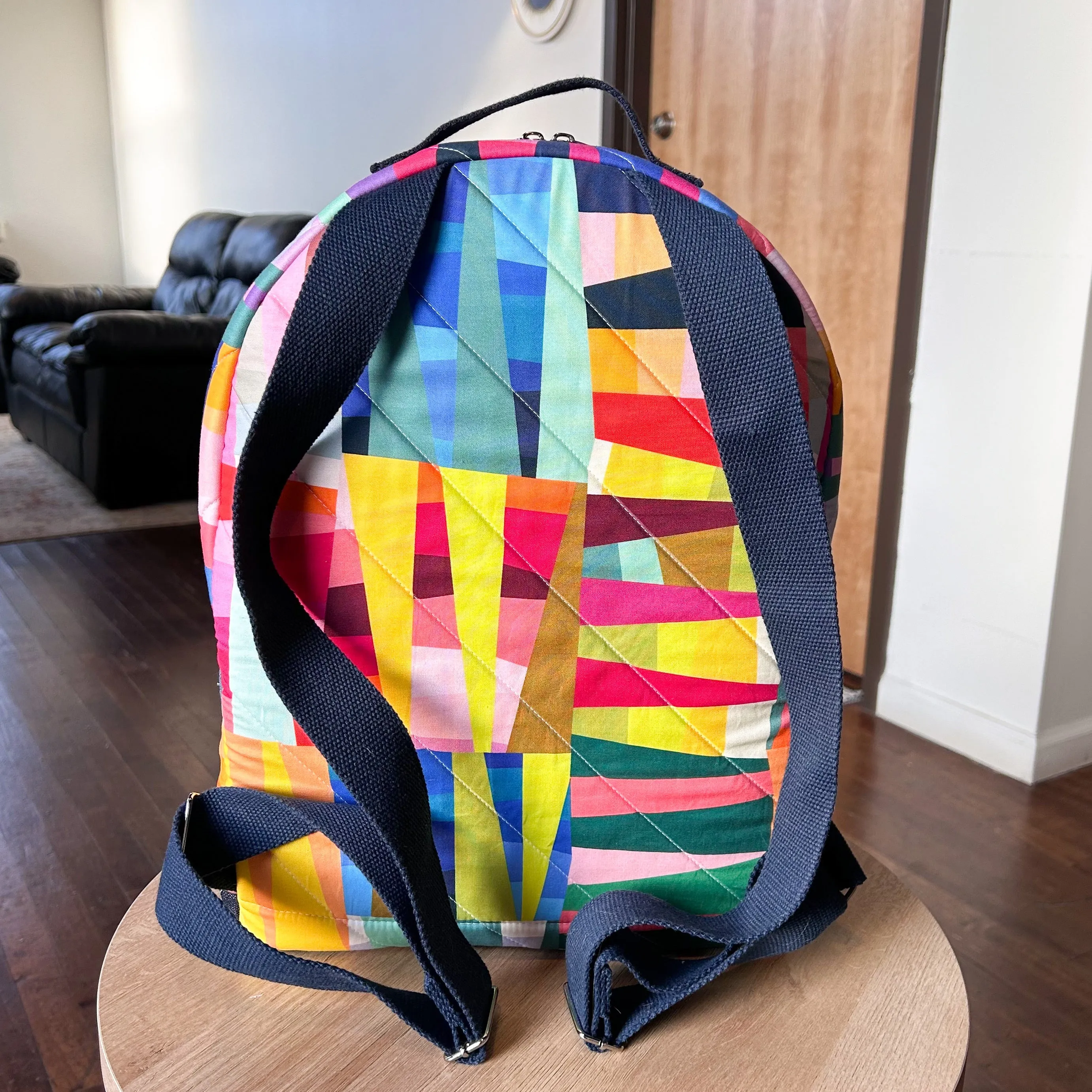 Archie Backpack in Colorful Kaleidoscope and Denim