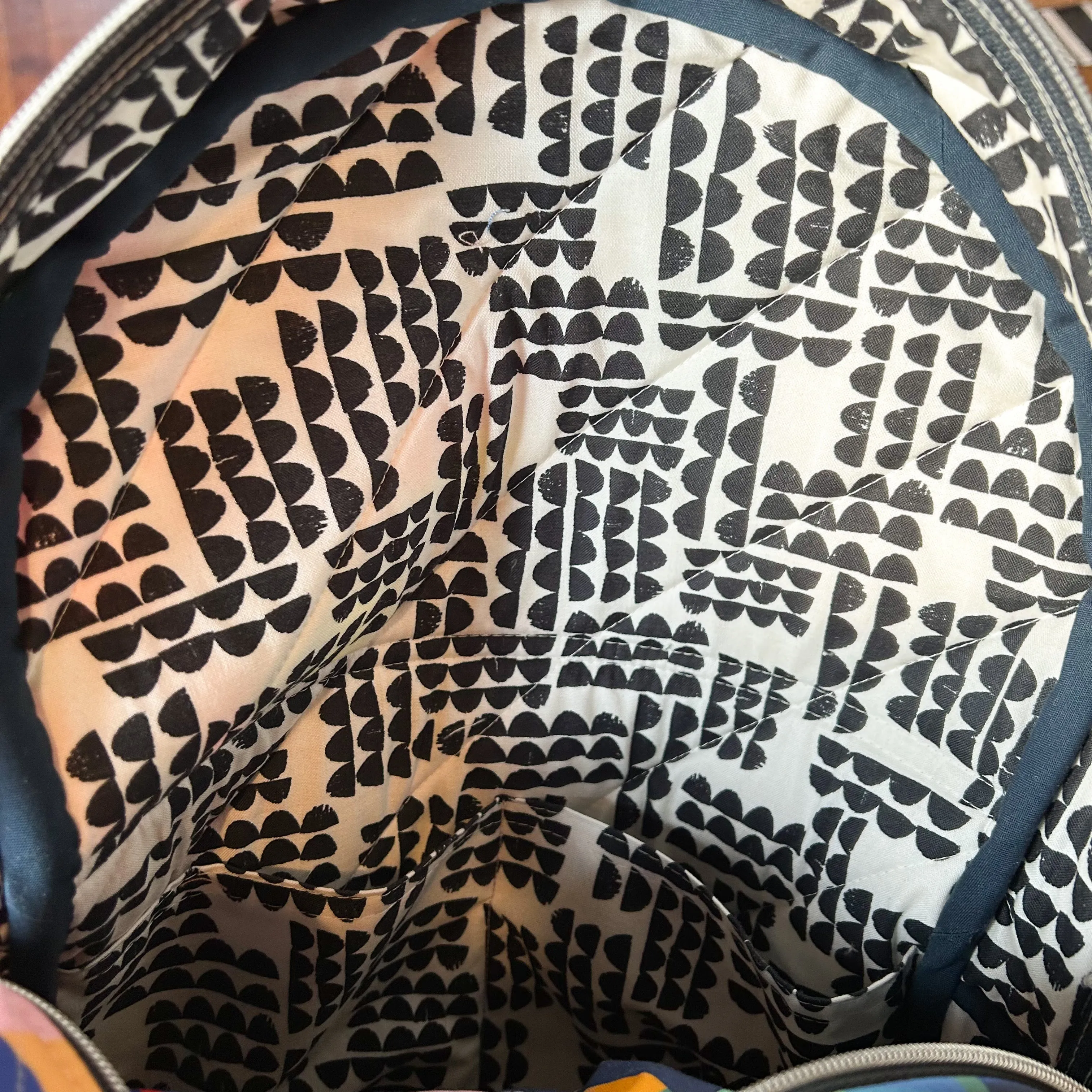 Archie Backpack in Colorful Kaleidoscope and Denim