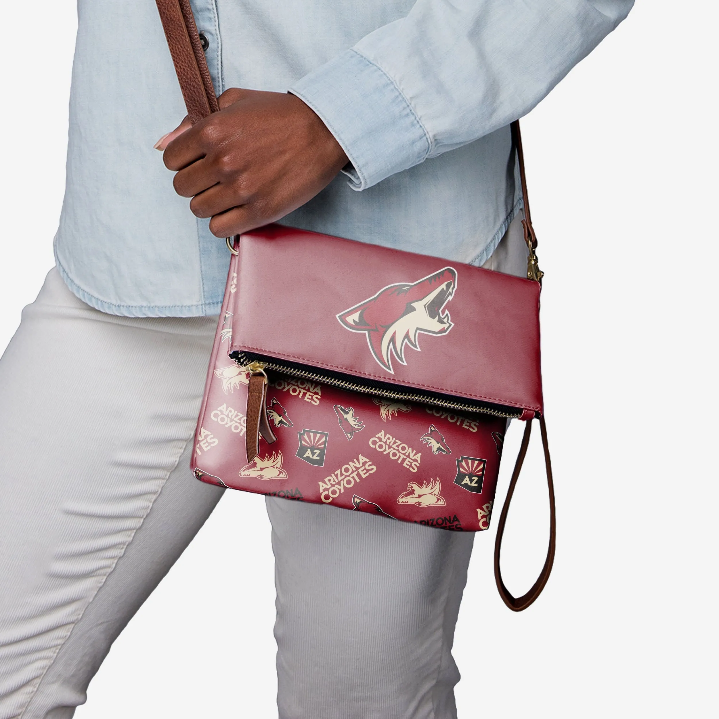 Arizona Coyotes Printed Collection Foldover Tote Bag