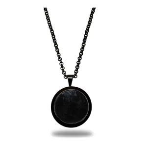 Atlantic Salmon Leather Pendant Black-Tone ▪ Black