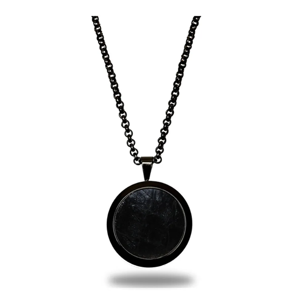 Atlantic Salmon Leather Pendant Black-Tone ▪ Black