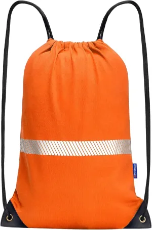 AYKRM Orange Drawstring Backpack Bag work Sackpack