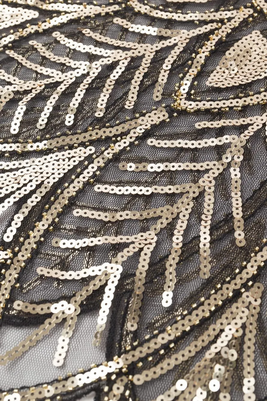 BABEYOND 1920s Shawl Wraps Sequin Beaded Evening Cape Bridal Shawl