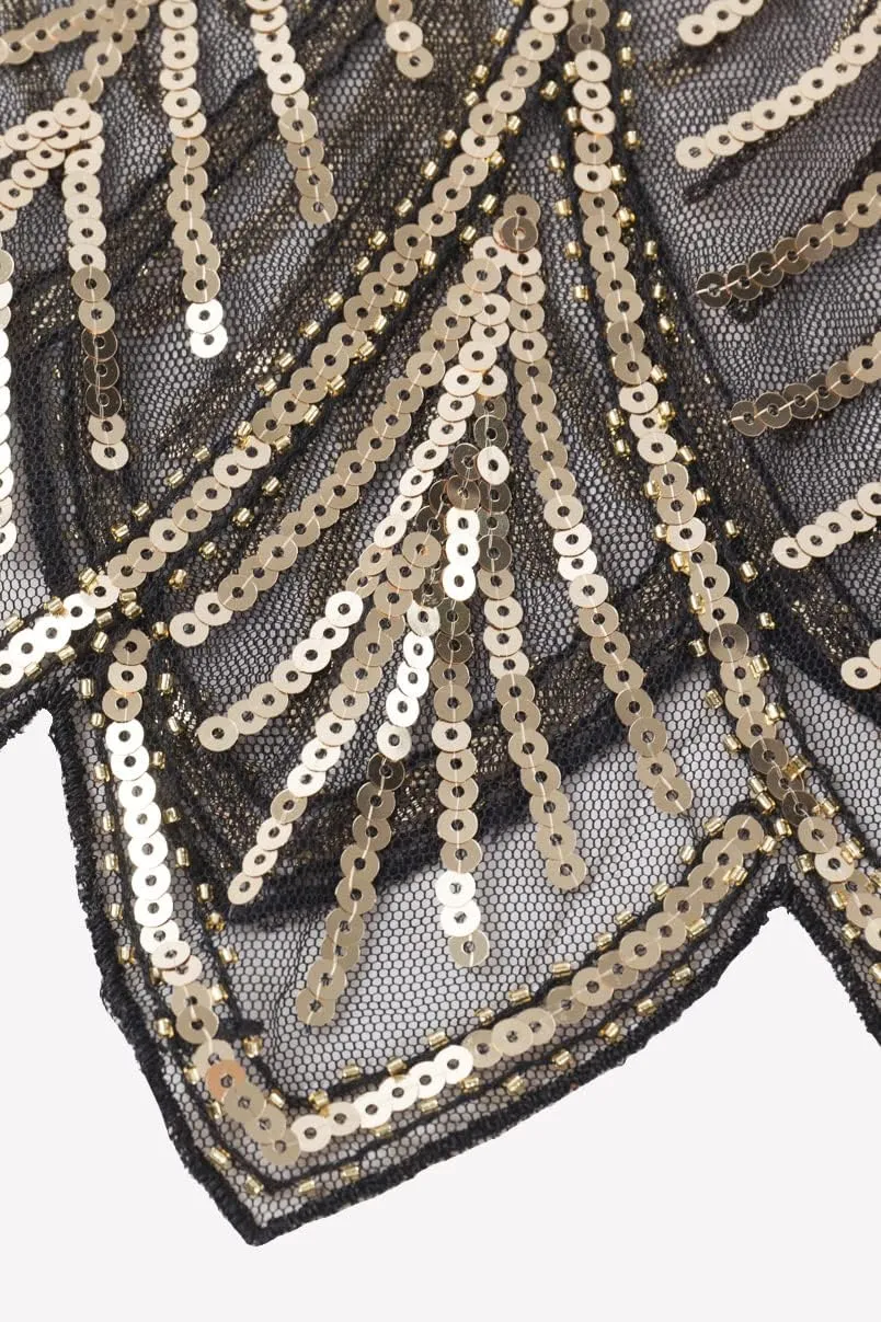 BABEYOND 1920s Shawl Wraps Sequin Beaded Evening Cape Bridal Shawl