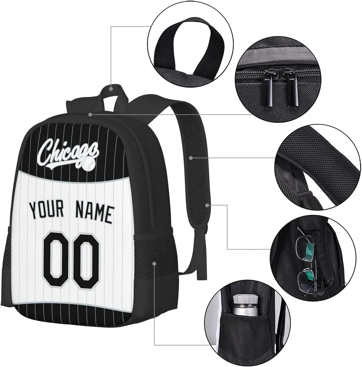 Backpack Chicago Personalized Bags for Men Women Gifts