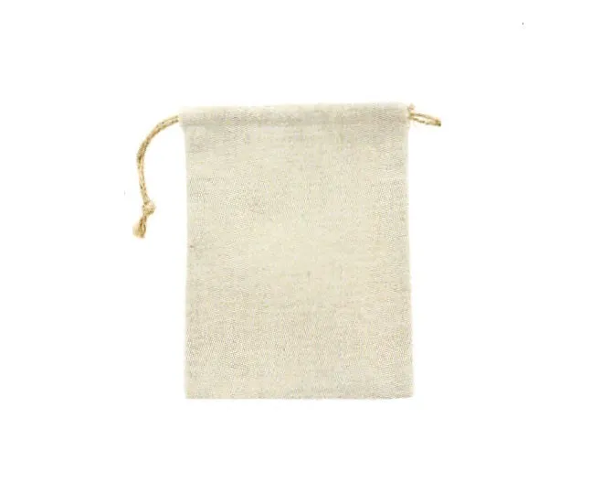 Bag & Pouch - Drawstring  -  Linen - 12 pcs. Pack